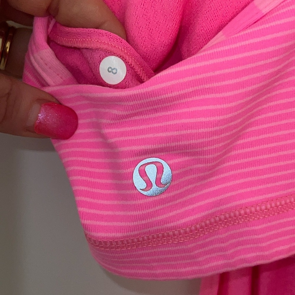 Lululemon No Limits Tank Pink stripe Size 8 P12 - Picture 7 of 7